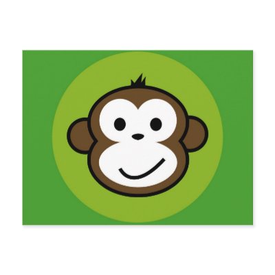 Cheeky Monkey Post Cards by funkyartlittlepeople