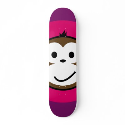 Cheeky Monkey Skate Board Decks by funkyartlittlepeople
