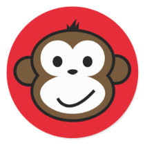 Cheeky Monkey stickers by funkyartlittlepeople Cheeky Monkey stickers