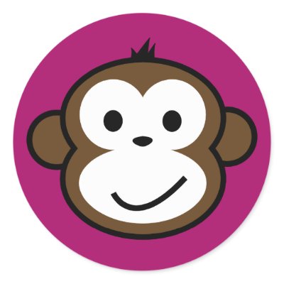 Cheeky Monkey Stickers by funkyartlittlepeople