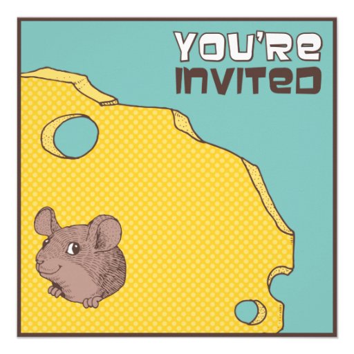 Cheeky Mouse Birthday Party Invitation