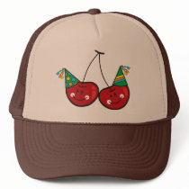 Cheeky Party Cherries! Cap hats by fat_fa_tin Cheeky Party Cherries! Cap hats
