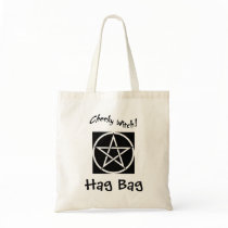 Cheeky Witch Hag Bag - Black & White Pentagram by CheekyWitch Cheeky Witch Hag Bag - Black & White Pentagram