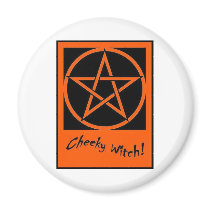 Cheeky Witch Pentagram Collection (Orange) magnets