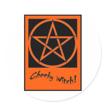Cheeky Witch Pentagram Collection (Orange) stickers