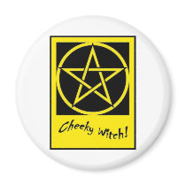 Cheeky Witch Pentagram Collection (Yellow) magnets