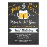 Cheer and Beers Birthday Party Invitation for Men