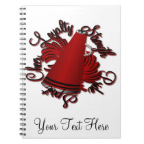 Cheer Black and Red Qualities Notebooks