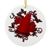 Cheer Black and Red Qualities Photo Ornament