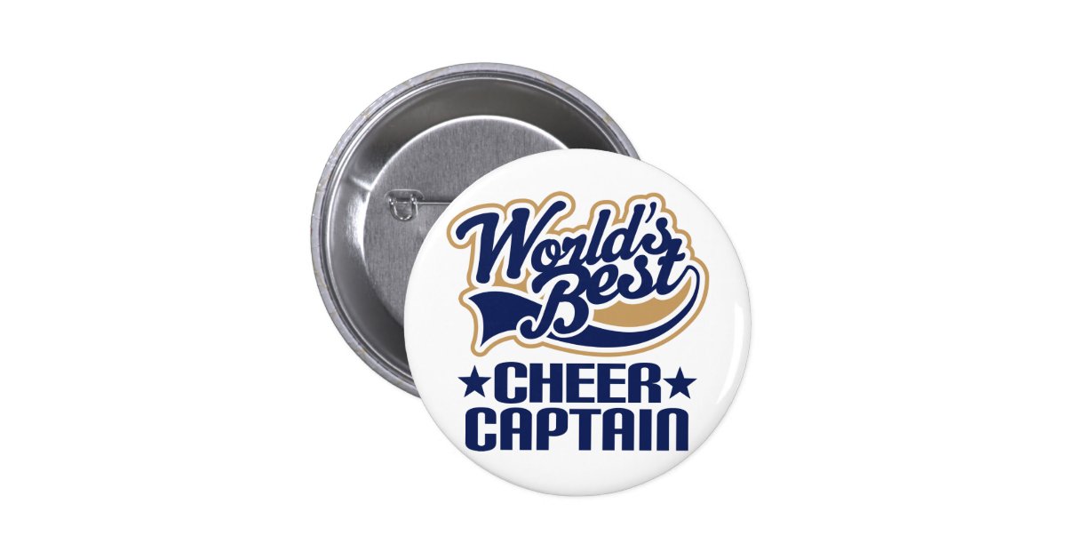 Cheer Captain T Button Zazzle