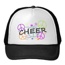 Cheer Colored Peace Signs Hat