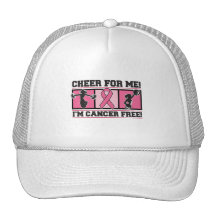 Cheer For Me I'm Cancer Free - Breast Cancer Mesh Hat