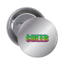 Cheer Glitter Rainbow Pin