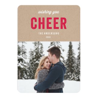 Cheer | Holiday Photo Card Custom Invites