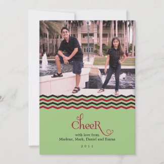 Cheer Holiday Photo Card invitation