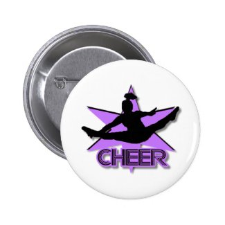 Cheer in purple button