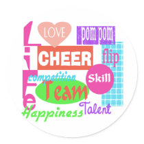 Cheer Life Round Stickers