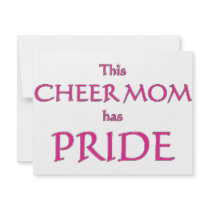 Cheer mom has pride! Proud cheer mom invitations