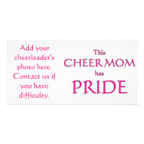 Cheer mom has pride! Proud cheer mom photo cards