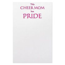 Cheer mom has pride! Proud cheer mom Customized Stationery