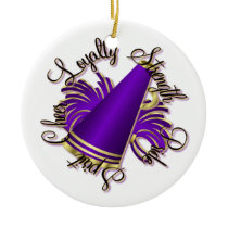 Cheer Purple and Gold Customizable Ornament