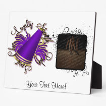 Cheer Purple and Gold Qualities Display Plaques