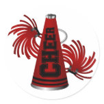 Cheer Round Stickers