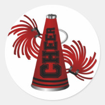 Cheer Round Stickers
