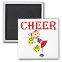 CHEER Stick Figure Cheerleader T-shirts and Gifts Magnet
