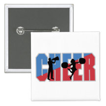 CHEER T-shirts and Gifts Button
