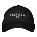 cheer up emo kid embroidered baseball cap