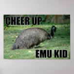 Cheer Up Emu Kid Poster posters