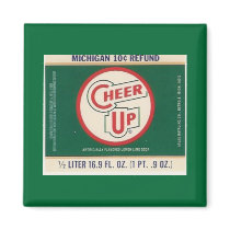 cheer up soda label magnet