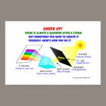 Cheer up, there is always a rainbow after a storm. posters