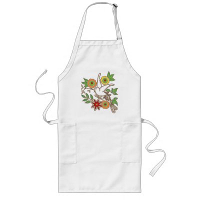 Cheerful Bird Apron by litabug
