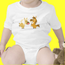 Cheerful Cartoon Ponies Baby Apparel t-shirts by Lioness_Graphics Cheerful Cartoon Ponies Baby Apparel t-shirts