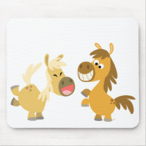 Cheerful Cartoon Ponies Mousepad by Lioness_Graphics Cheerful Cartoon Ponies Mousepad