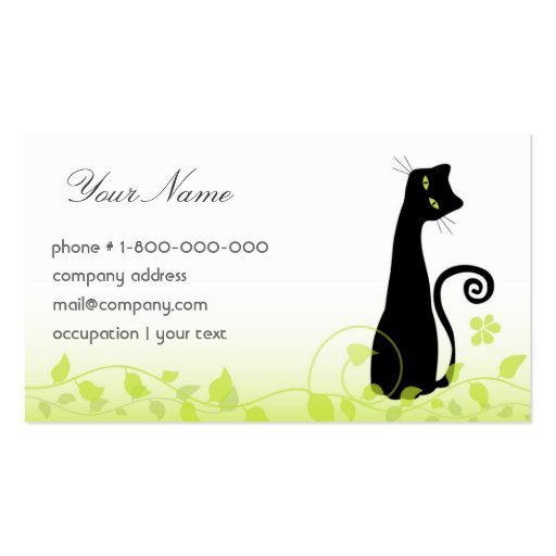 Cheerful Cat Business Card (front side)