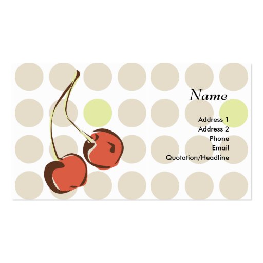 Cheerful Cherry Business Card