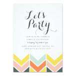 Cheerful Chevron Birthday Invite