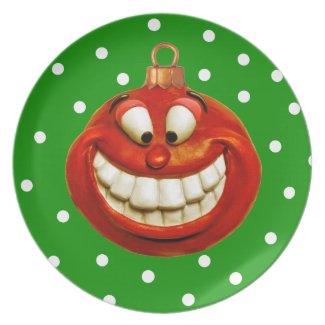 Cheerful Christmas Ornament Party Plates