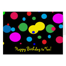 Cheerful Color Circles Birthday Greeting Card