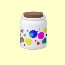 Cheerful Color Circles candy jars