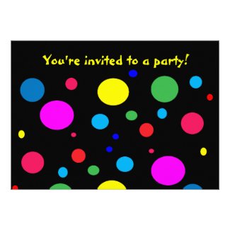 Cheerful Color Circles Invitation