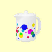 Cheerful Color Circles Teapot teapots