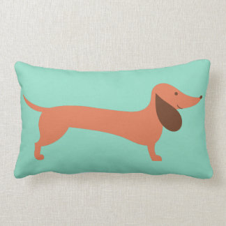 dachshund lumbar pillow