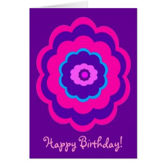 Cheerful Flower Birthday Greeting Card