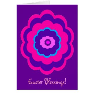 Cheerful Flower Easter Greeting Card
