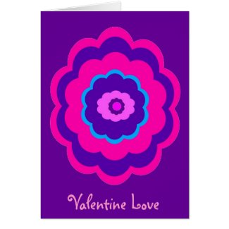 Cheerful Flower Valentine Greeting Card