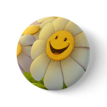 Cheerful Flowers Smile Buttons